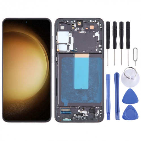 Pour Samsung Galaxy S23 + SM-S916B écran LCD d'origine numériseur assemblage complet avec cadre SH0113550-37