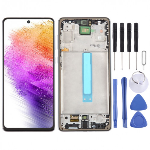 Pour Samsung Galaxy A73 5G SM-A736B OLED écran LCD pour numériseur assemblage complet avec cadre SH0906813-37