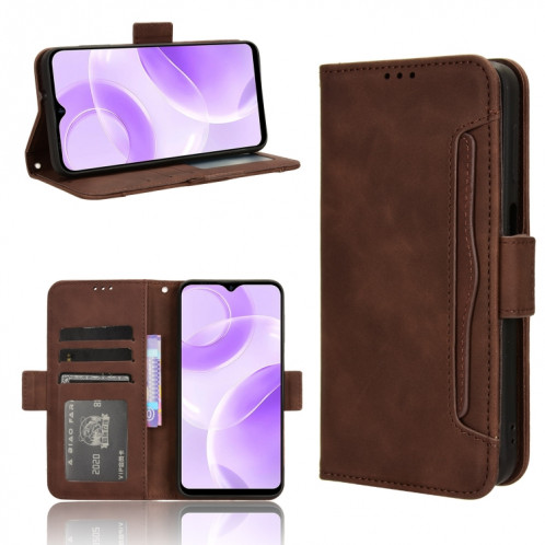 Pour Ulefone Note 15 Skin Feel Calf Texture Slots pour cartes Étui de téléphone en cuir (marron) SH602E1343-36