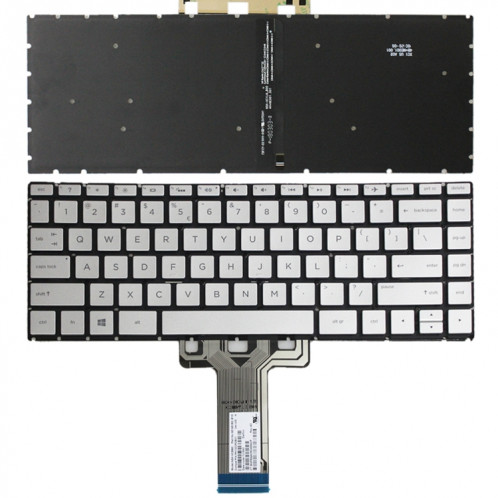 Pour clavier rétroéclairé pour ordinateur portable HP 14M-BA 14-BS US Version (argent) SH503A1671-37
