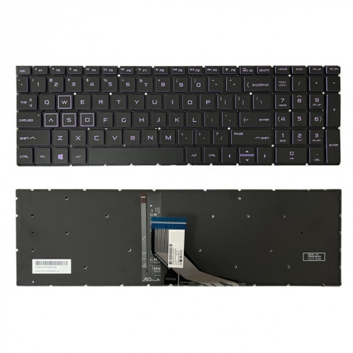 Pour clavier rétroéclairé pour ordinateur portable HP Pavilion Gaming 15-DK US Version (violet) SH901B1707-37