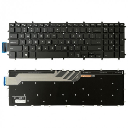 Clavier d'ordinateur portable de mot blanc de version américaine pour Dell G3 3579 3779/G5 5587/G7 7588 (noir) SH801A1394-36