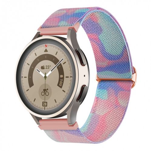 Pour Coros Apex Pro / Apex 46mm 22mm Bracelet de montre à boucle tissée en nylon coloré peint (fluide d'eau) SH301H589-37