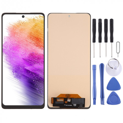 Pour Samsung Galaxy A73 5G SM-A736B Assemblage complet du numériseur d'écran LCD TFT, ne prenant pas en charge l'identification des empreintes digitales SH1901665-37