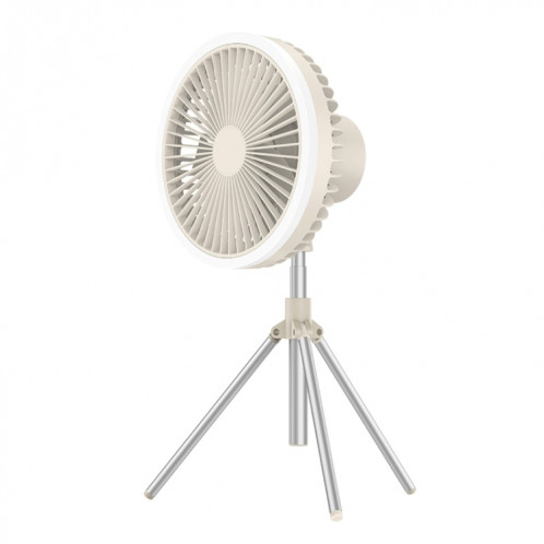 DQ216 10000mAh Extérieur Portable Tête Pivotante Levante Camping Ventilateur Tente Suspendue Vertical Coloré Lumière avec Télécommande (Kaki) SH201A1873-37