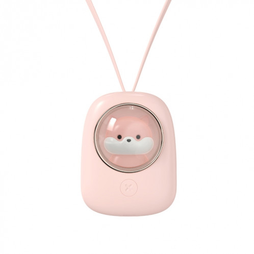 M18 USB Chargeant Silencieux Portable Suspendu Cou Space Capsule Ventilateur Électrique (Rose) SH601B1313-37