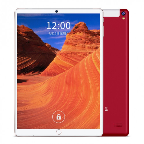 BDF P10 Tablette d'appel téléphonique 3G 10,1 pouces, 4 Go + 64 Go, Android 10 MT8321 Quad Core, prise en charge double SIM, prise UE (rouge) SB901C1622-39