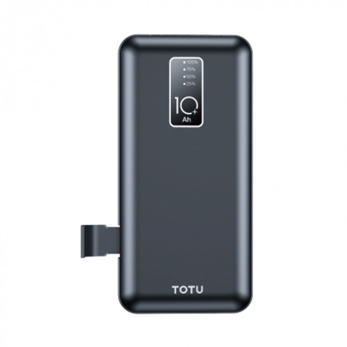 TOTU CPBL-06 Banque d'alimentation polyvalente série II 10 000 mAh avec câble de chargement et support (noir) ST801A1597-36