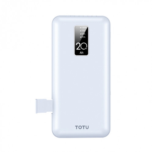 TOTU CPBL-07 Banque d'alimentation polyvalente série II 20 000 mAh avec câble de charge et support (blanc) ST001B693-36