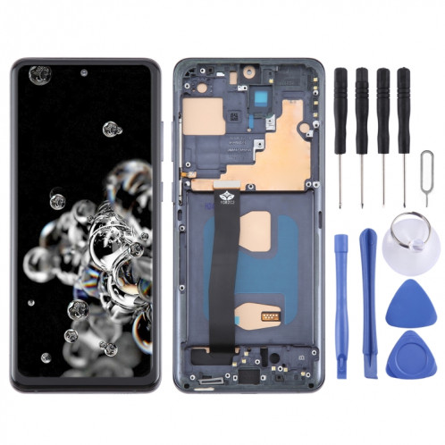 Pour Samsung Galaxy S20 Ultra 4G/5G SM-G988B TFT LCD écran numériseur assemblage complet avec cadre, ne prenant pas en charge l'identification par empreinte digitale SH2609218-37