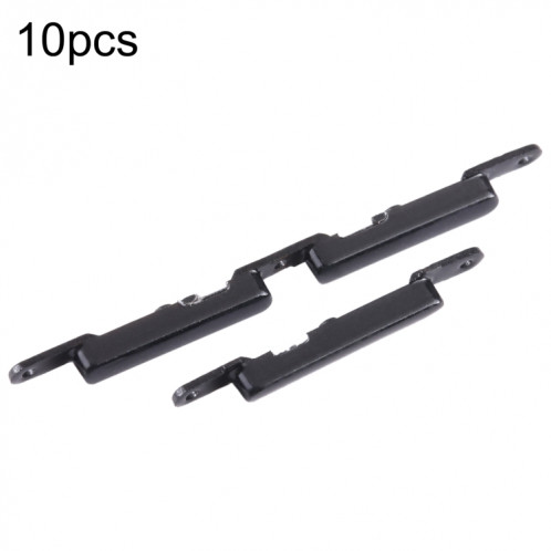 Pour Samsung Galaxy M10s SM-M107 10 pièces bouton d'alimentation + bouton de contrôle du volume (noir) SH647A1924-34