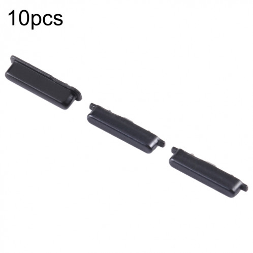 Pour Samsung Galaxy J7 2017 SM-J730 10 pièces bouton d'alimentation + bouton de contrôle du volume (noir) SH652A1653-34