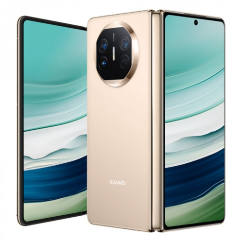 HUAWEI Mate X5, 12 Go + 512 Go, 7,85 pouces + 6,4 pouces HarmonyOS 4.0.0 Kirin 9000S 7nm Octa-Core 2,16 GHz, OTG, NFC, ne prend pas en charge Google Play (Or) SH102E385-318