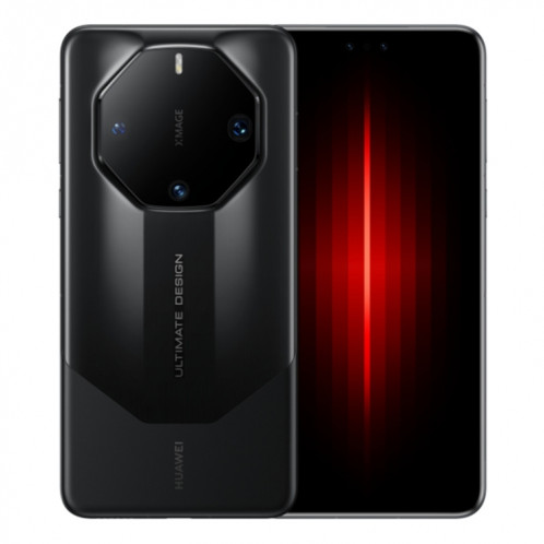 HUAWEI Mate 60 RS ULTIMATE DESIGN, 16 Go + 1 To, identification par empreinte digitale sur écran, 6,82 pouces HarmonyOS 4.0 Kirin 9000S Octa Core jusqu'à 2,62 GHz, NFC, OTG, ne prend pas en charge Google Play (noir) SH202B0-39