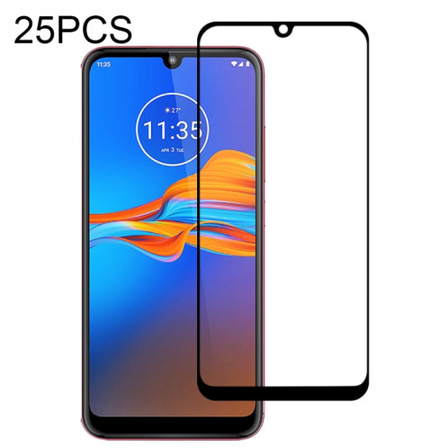 Pour Motorola Moto E6 Plus 25 PCS Full Glue Film en verre trempé plein écran SH23081478-37