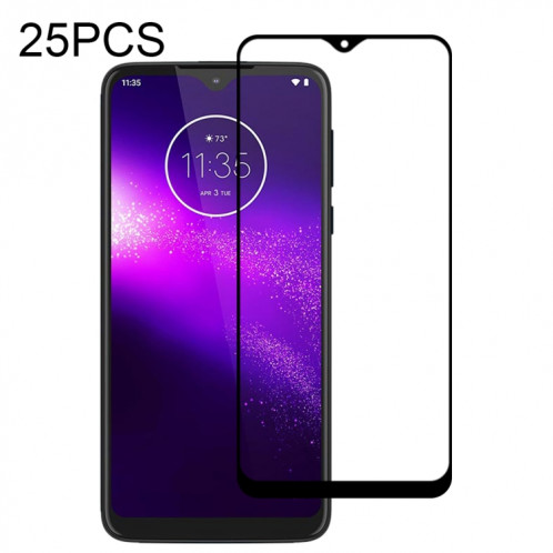 Pour Motorola One Macro 25 PCS Full Glue Film en verre trempé plein écran SH23111385-37