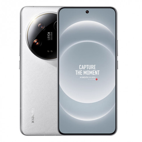 Xiaomi 14 Ultra, 16 Go + 1 To, 6,73 pouces Xiaomi HyperOS Snapdragon 8 Gen 3 Octa Core 4 nm jusqu'à 3,3 GHz, NFC, réseau : 5G (blanc) SX103A633-323