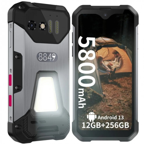  Unihertz Tank mini 1/8849, 12 Go + 256 Go, télémètre laser, appareil photo 100 MP, 4,3 pouces Android 13 Helio G99 Octa Core, réseau : 4G (noir) SU201A1210-39