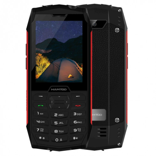 Téléphone robuste HAMTOD H3 / R3T, version américaine, 2,8 pouces T107 ARM CortexTM A7 Quad-core 1,0 GHz, réseau : 4G, VoLTE, BT, SOS (rouge) SH902B1421-36