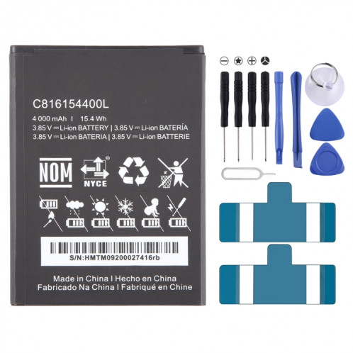 Pour BLU C816154400L 4000mAh Remplacement de la batterie SH7801267-34