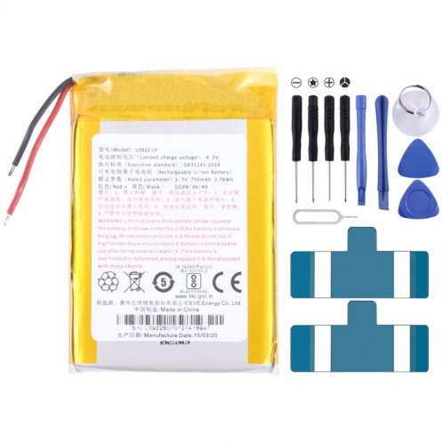 Pour remplacement de batterie Amazfit EVE L0922-LF 750mAh SH9602533-34