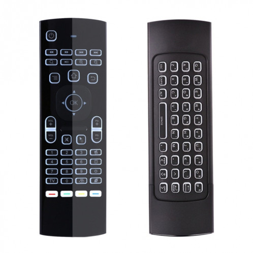MX3 2.4GHz Fly Air Mouse LED rétro-éclairage clavier sans fil télécommande avec Gyroscope pour Android TV Box / PC SH6594595-35