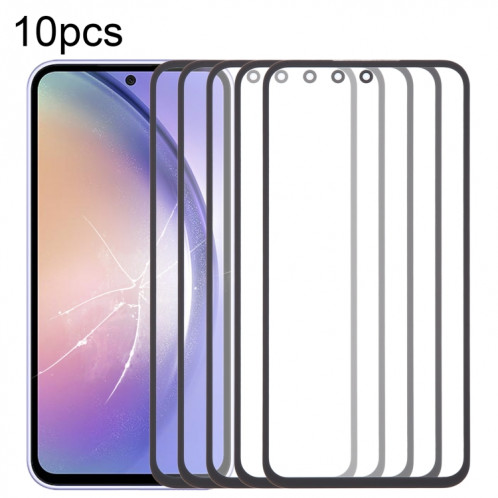 Lentille extérieure en verre pour écran avant, pour Samsung Galaxy A54 SM-A546B, 10 pièces, avec adhésif OCA optiquement transparent SH4914626-37