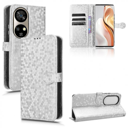 Pour Ulefone Note 17 Pro Étui de téléphone en cuir à texture de points en nid d'abeille (argent) SH601E1150-36