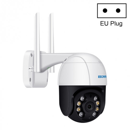 Caméra IP WiFi intelligente ESCAM QF518 5MP, prise en charge de la détection humanoïde AI / suivi automatique / double vision nocturne / stockage en nuage / carte audio bidirectionnelle / TF, prise: prise UE (blanc) SE601A1543-319
