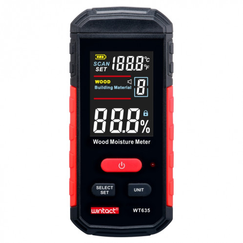 Humidimètre pour bois Wintact WT635 avec 10 vitesses SW0466586-35