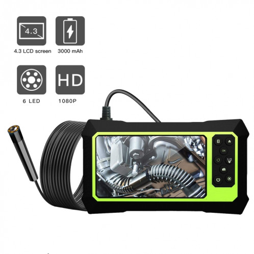 Endoscope numérique à double caméra 8mm 1080P IP68 étanche à écran de 4,3 pouces, longueur de ligne: 5m SH39011441-310
