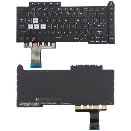 Clavier rétroéclairé coloré pour ordinateur portable Asus ROG Strix G15 G513 G513Q G513QM G513QY G533 (version américaine) (noir) SH601A949-35