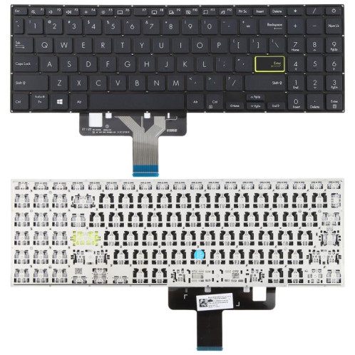 Clavier d'ordinateur portable version américaine pour Asus VivoBook X521 V5100E X521FL S5600F S533F 2020 (noir) SH101B13-35