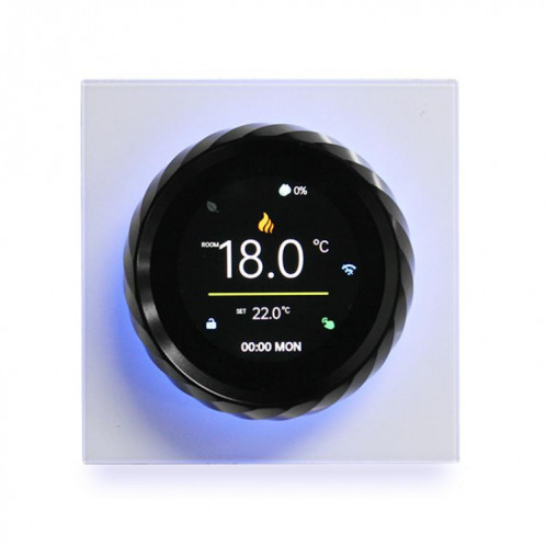 Thermostat à bouton fileté pour chauffage électrique BHT-2007-P16-GB, écran couleur TFT 1,6 pouce (blanc et noir) SH802A201-313