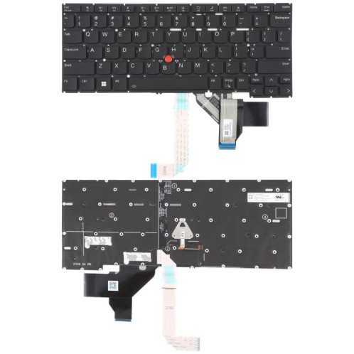 Clavier d'ordinateur portable version américaine avec pointage pour Lenovo Thinkpad X13 Gen 4 X13 Yoga Gen 4 (noir) SH101A375-35