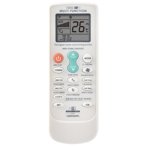 Télécommande universelle pour climatiseur CHUNGHOP K-830ES avec fonction d'appairage des boutons de marque SC01391594-34