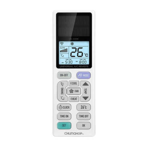 Télécommande universelle optoélectronique pour climatiseur CHUNGHOP EK-3399ES avec rétroéclairage LCD SC17581265-34