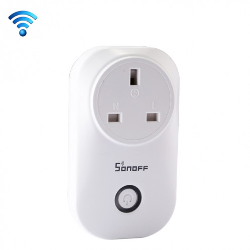 Sonoff S20-UK WiFi Smart Plug Power Prise Socket Interrupteur Télécommande Minuterie Sans Fil, Compatible avec Alexa et Google Home, Prise en charge iOS et Android, UK Plug SS0006740-311