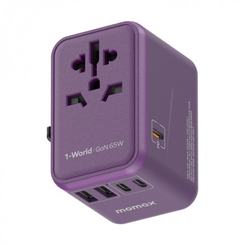 Adaptateur secteur chargeur rapide MOMAX 1-World UA8 PD 65W (violet) SM071P1476-39