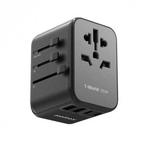 Adaptateur secteur chargeur rapide MOMAX 1-World UA9 PD 35 W (noir) SM072B1097-38