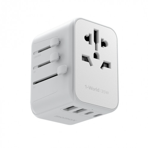 Adaptateur secteur chargeur rapide MOMAX 1-World UA9 PD 35 W (blanc) SM072W23-38