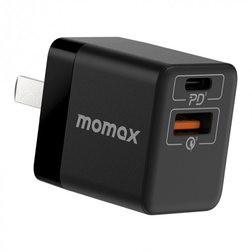 MOMAX UM36 PD 20W USB-C / Type-C + Adaptateur secteur chargeur rapide USB, prise CN (noir) SM076B1982-37