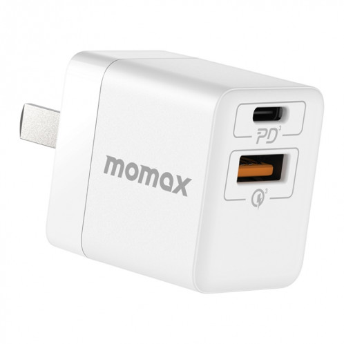 MOMAX UM36 PD 20W USB-C / Type-C + Adaptateur secteur chargeur rapide USB, prise CN (blanc) SM076W213-37
