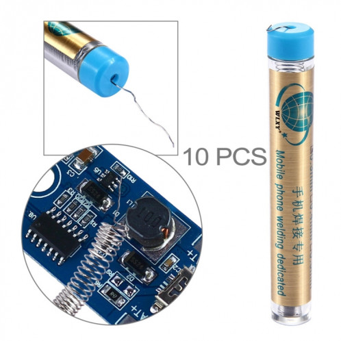 Fil de soudure de fonte de plomb d'étain de flux de fil de soudure de 10 PCS WLXY 0.3mm SF341B1849-37 Fil de soudure de fonte de plomb d'étain de flux de fil de soudure de 10 PCS WLXY 0.3mm SF341B1849-37