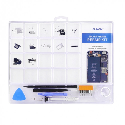 FUNFIX 14 en 1 réparation kit d'outils ouverts avec des lames pour iPhone 6 et 6s / iPhone 5 et 5S / téléphone portable SF23001680-37