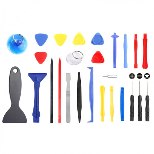 JF-8141 26 dans 1 Métal + Plastic Crowbar Spudger Réparation Démonter Outil Kit SJ32521899-36