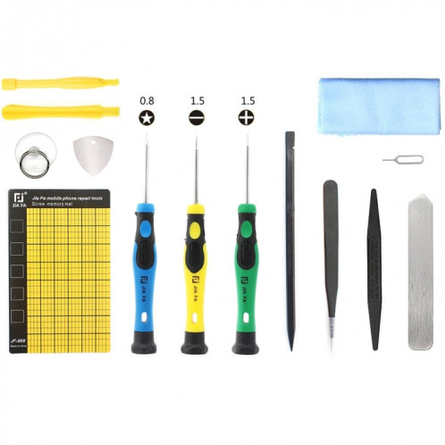 JIAFA JF-8105 14 en 1 ensemble d'outils de réparation pour iPhone et Samsung SJ4120617-36