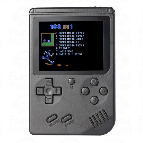 Console de jeu mini-console rétro RS-6A, 3,0 pouces, 8 bits, couleur, 168 jeux Joueur de jeu rétro FC (noir) SH693B437-39