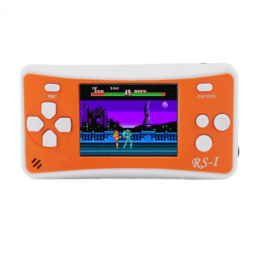 Console de jeu portative rétro RS-1, écran à cristaux liquides True Color 2,5 pouces 8 pouces, intégré dans 152 types de jeux (orange) SH695E108-310