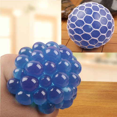 6cm Anti-Stress Visage Reliever Grape Ball Extrusion Humeur Squeeze Relief Sain Drôle Tricky Vent Jouet (Bleu) SH981L1315-34